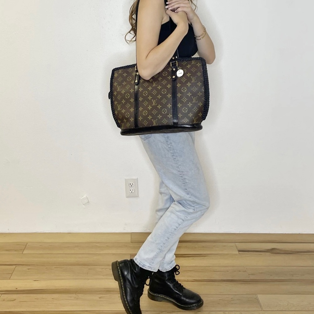 LOUIS VUITTON Upcycled Babylone LV Monogram Canvas Shoulder Tote Handbag - Picture 4 of 13